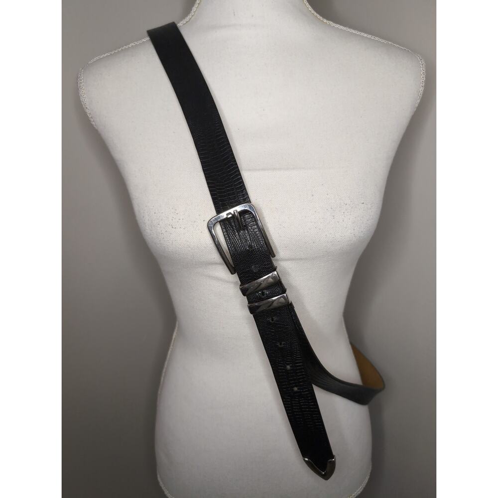 Remo Tulliani Andre calfskin Italian leather reptile embossed belt USA